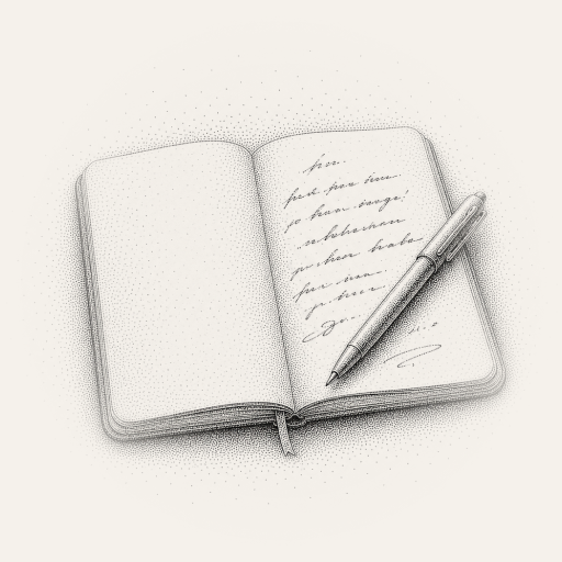 Open notebook illustration